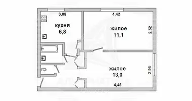 Wohnung 2 Zimmer in Malaryta, Weißrussland