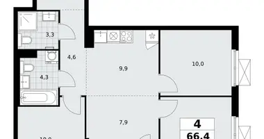 Apartamento 4 habitaciones en poselenie Sosenskoe, Rusia