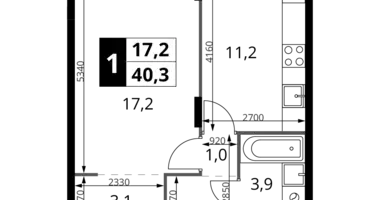 Квартира 1 комната в Химки, Россия