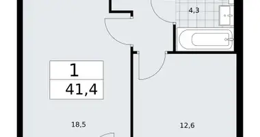 1 room apartment in Troitsk, Russia