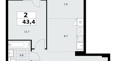 Apartamento 2 habitaciones en poselenie Sosenskoe, Rusia