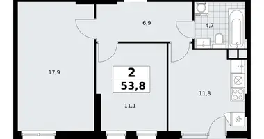 Apartamento 2 habitaciones en South-Western Administrative Okrug, Rusia