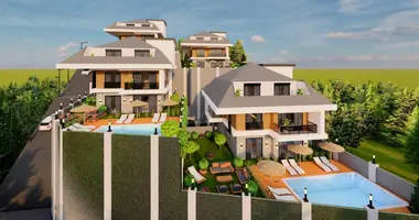 Villa 5 chambres avec Vue sur la mer, avec Piscine, avec Jardin dans Alanya, Turquie