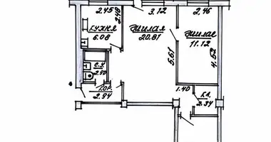 3 room apartment in Vitsebsk, Belarus