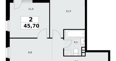 Apartamento 2 habitaciones en Postnikovo, Rusia