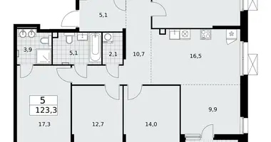 Wohnung 5 zimmer in Moskau, Russland