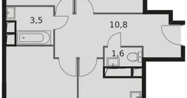 Wohnung 3 zimmer in Veshki, Russland