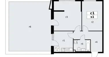 Apartamento 2 habitaciones en poselenie Sosenskoe, Rusia