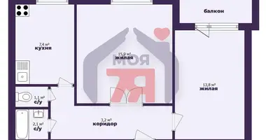 Квартира 2 комнаты в Молодечно, Беларусь