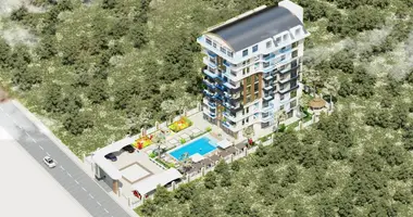 Penthouse 3 bedrooms with Sea view, with Swimming pool, gym in Avsallar, Turkey