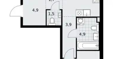 Appartement 2 chambres dans Troïtsk, Russie