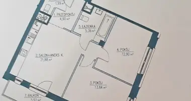 Apartamento 3 habitaciones en Varsovia, Polonia