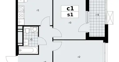 Apartamento 2 habitaciones en poselenie Sosenskoe, Rusia