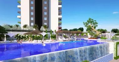 Apartamento 2 habitaciones con aparcamiento, con la piscina, con sauna en Demirtas, Turquía
