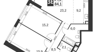 Apartamento 3 habitaciones en Konkovo District, Rusia