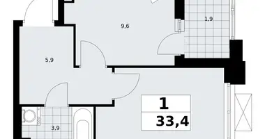 Mieszkanie 1 pokój w poselenie Sosenskoe, Rosja