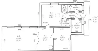 Wohnung 3 Zimmer in Minsk, Weißrussland