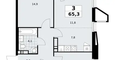 3 room apartment in poselenie Sosenskoe, Russia