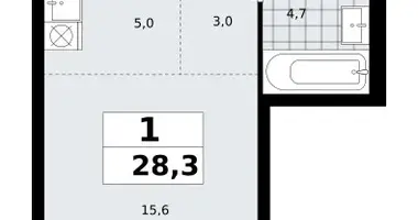 Apartamento 1 habitación en poselenie Sosenskoe, Rusia