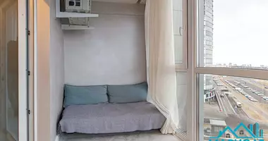 1 room studio apartment with double glazed windows, with balcony, with furniture in Minsk, Belarus