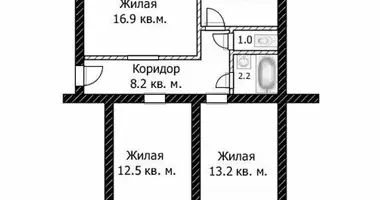 Wohnung 3 Zimmer in Fanipal, Weißrussland