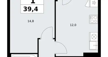 1 room apartment in Kommunarka, Russia