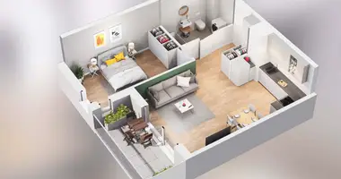 Apartamento 2 habitaciones en Poznan, Polonia