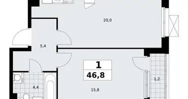 Apartamento 1 habitación en Kommunarka, Rusia