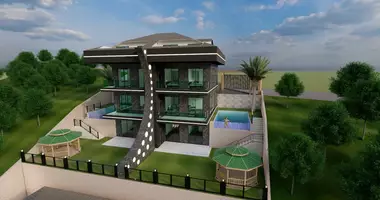 Вилла 5 комнат  с видом на море, с бассейном, с Kamery videonablyudeniya в Аланья, Турция