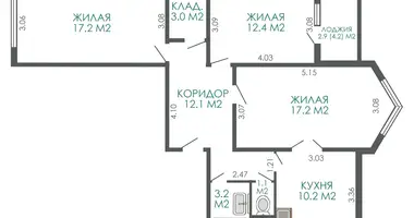 Квартира 3 комнаты в Минск, Беларусь