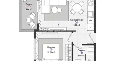 Wohnung 1 zimmer in Gazipasa, Türkei