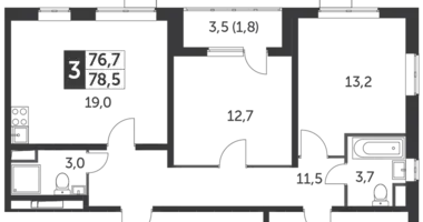 Appartement 3 chambres dans Leninsky District, Russie