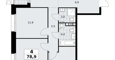 Mieszkanie 4 pokoi w poselenie Sosenskoe, Rosja