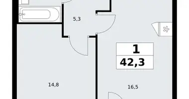 1 room apartment in Kommunarka, Russia