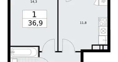 Apartamento 1 habitación en Vnukovo, Rusia