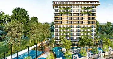 Wohnung 3 Zimmer mit Parkplatz, mit Schwimmbad, mit Garten in Alanya, Türkei