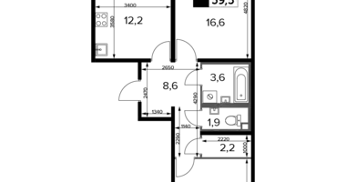 Mieszkanie 2 pokoi w Nekrasovka District, Rosja