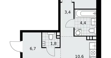 Wohnung 3 zimmer in poselenie Sosenskoe, Russland