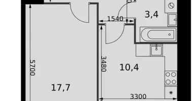 Appartement 1 chambre dans Razvilka, Fédération de Russie