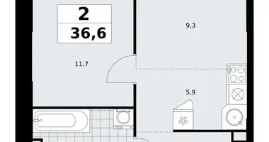 Apartamento 2 habitaciones en South-Western Administrative Okrug, Rusia