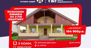 Casa de campo 3 habitaciones en Ciurli, Bielorrusia