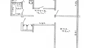 Apartamento 3 habitaciones en Rechytsa, Bielorrusia