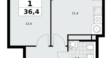 Квартира 1 комната в поселение Сосенское, Россия