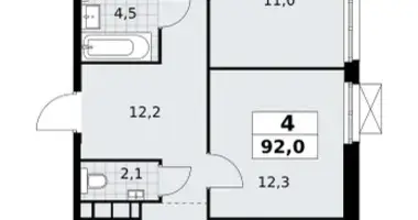 Wohnung 4 zimmer in Südwestlicher Verwaltungsbezirk, Russland