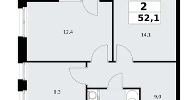 Appartement 2 chambres dans poselenie Sosenskoe, Fédération de Russie