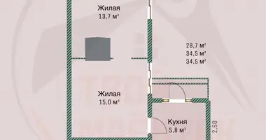 Mieszkanie 2 pokoi w Borysów, Białoruś