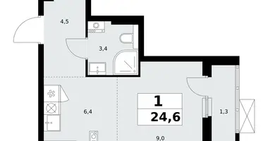 Apartamento 1 habitación en poselenie Sosenskoe, Rusia