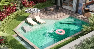 Вилла 4 комнаты  с террасой, с бассейном, в центре города в Бали, Индонезия