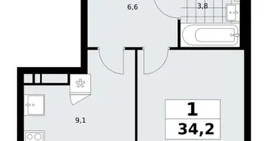 Mieszkanie 1 pokój w poselenie Sosenskoe, Rosja