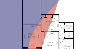 Wohnung 3 zimmer in Minsk, Belarus